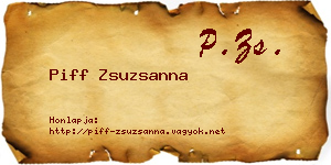 Piff Zsuzsanna névjegykártya